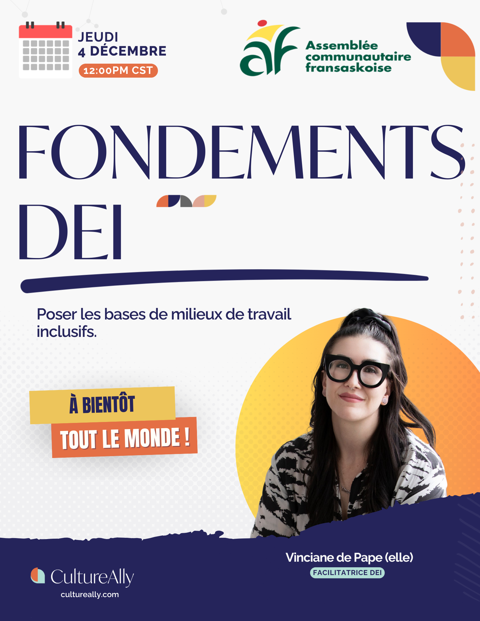 Assemblée communautaire fransaskoise - DEI Foundations Promo Poster